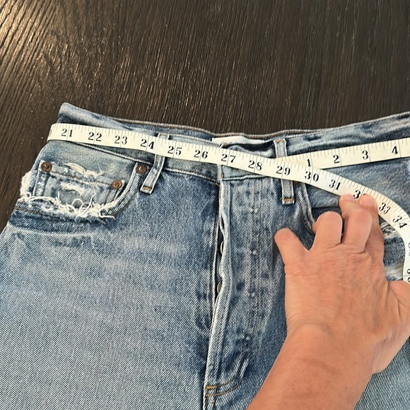 Agolde 90s Women’s Ripped Light Blue Jeans - Picture 8 of 8